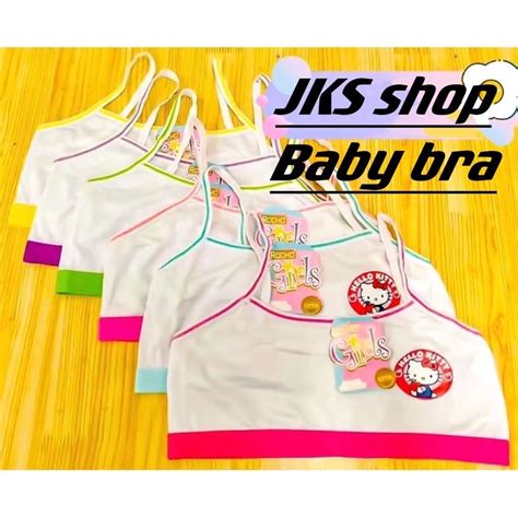 Baby Bra Kids Girl Bra Cotton Underwear 8 12 Years Old 3pcs Shopee