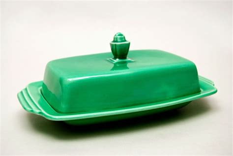 Vintage Harlequin Pottery For Sale Fiestaware Vintage Green Homer Laughlin Rare Butter Dish