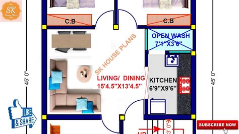 NEW HOUSE PLAN 24 X 45 1080 SQ FT 120 SQ YDS 100 SQ M 120 GAJ