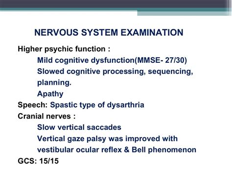 Progressive Supranuclear Palsy Presentation