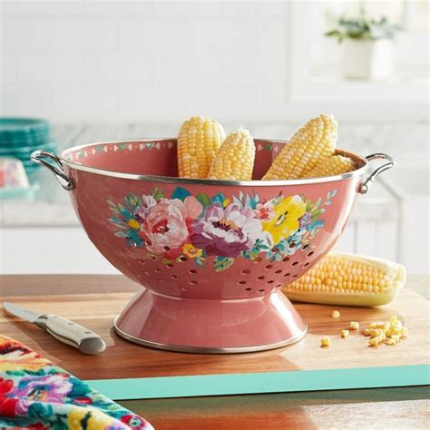 New Pioneer Woman Sweet Romance Blossoms Quart Colander In