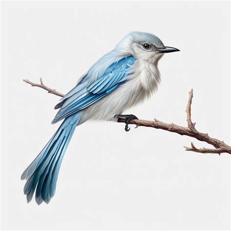 Premium AI Image There Is A Blue And White Bird Sitting On A Branch