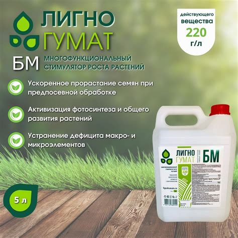 Лигногумат БМ гумат калия, удобрение, стимулятор роста для растений, 5 ...