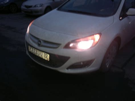 Лампы 4500К и рыжие габариты! — Opel Astra J, 1,6 л, 2013 года ...