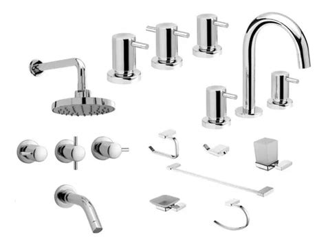 Combo Griferia Lavatorio Bidet Ducha Accesorios Marbella