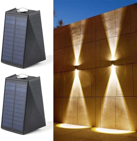 Luhlee Solar Outdoor Wall Lights Up And Down Outdoor Lamp Solar Wall