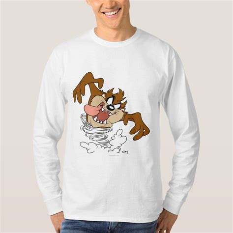 Taz™ Whirling Tornado T Shirt Zazzle Shirt Designs Long Sleeve