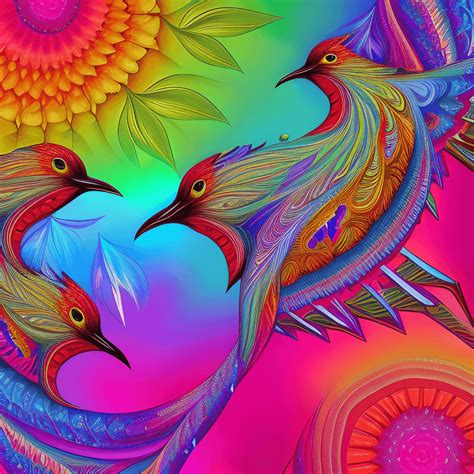 Singing Birds Digital Graphic · Creative Fabrica