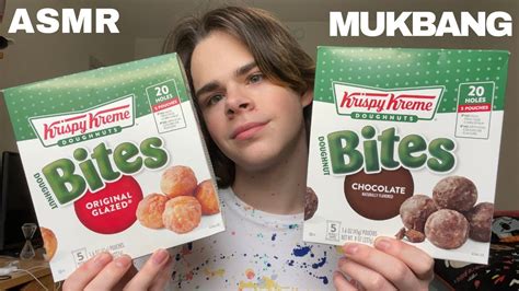 Asmr Krispy Kreme Doughnuts Mukbang Youtube