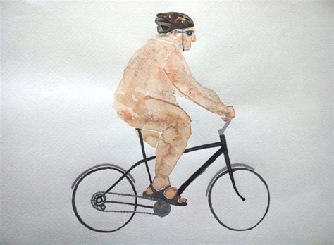 Naked Bike Ride Original Illustration Heather Cogle