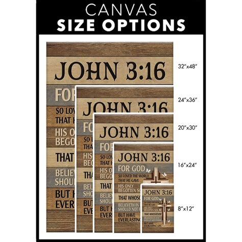 For God So Loved The World John 316 Wall Art Canvas Christian Sign Wall Art Christ Follower Life