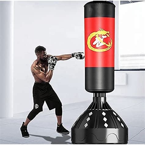 Free Standing Punching Bag 6 Feet - Red / Black