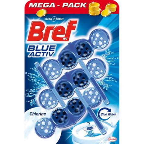 Купить Блок для унитаза Bref Blue Aktiv Chlorine WC, 3 х 50 г, цена 124 ...