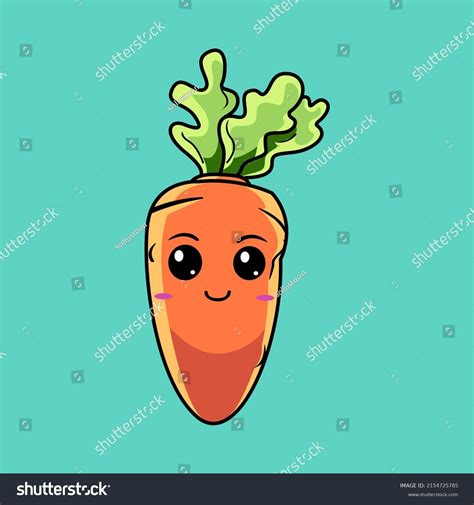 Cute Cartoon Carrot Mascot Character Vector Stock Vector Royalty Free