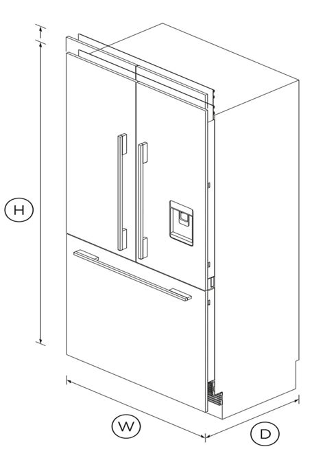 Fisher And Paykel Rs A U N Integrated French Door Refrigerator