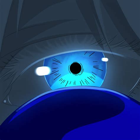 I tried to draw Gojo's eyes by Onsoleguy on DeviantArt