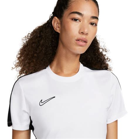 Camiseta Nike Dri Fit Academy 23 Mujer White Black Fútbol Emotion