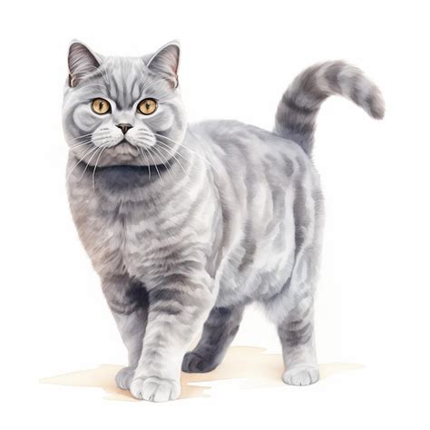 Gato gatito británico de pelo corto Vector Premium