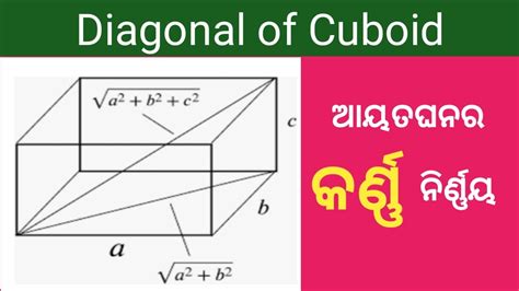 ଆୟତଘନ ଓ ସମଘନର କରଣଣ ନରଣଣୟ ll Diagonal of Cuboid and Cube ll