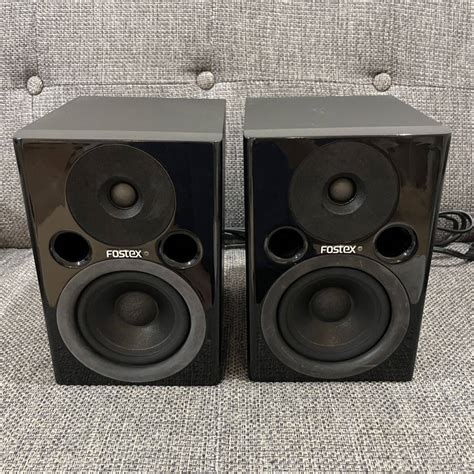 【傷や汚れあり】fostex Pm04 黒 ペア 本体のみ 動作確認済み モニタースピーカー フォステクス オーディオ機器 楽器 Dtm