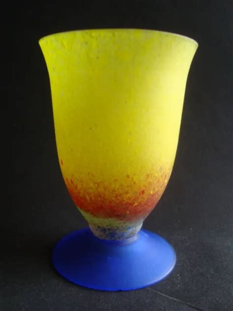 Vase En P Te De Verre Forme Tulipe Eur Picclick Fr