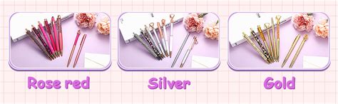 Amazon Yaomiao Pcs Ballpoint Pens Set For Women Metal Crystal