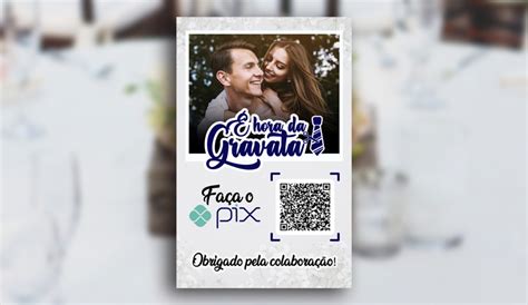 Casamento Qr Code Gravata Pix Arte Digital Personalizada Elo