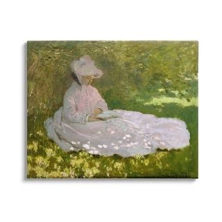 Stupell Springtime Classic Claude Monet Painting Female Portrait Canvas