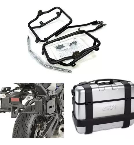 Kit Baules Lateral Givi Mt Tracer Y Soporte Rapido Moto