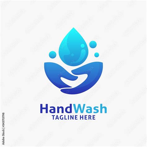 Hand wash logo design Stock Vector | Adobe Stock