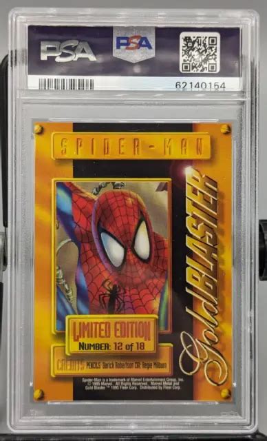 1995 MARVEL METAL Spider Man Gold Blaster PSA 9 67 21 PicClick AU