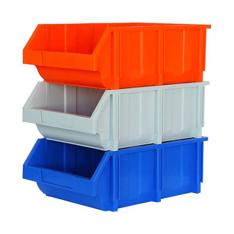 Plastic Warehouse Tool Hardware Small Parts Stackable Bin For Screw Nut