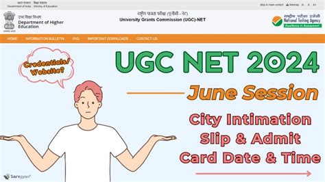 Ugc Net City Intimation Slip Admit Card Ugcnet Nta Ac In Soon