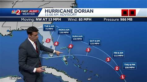 Hurricane Dorian Expected To Increase Intensity Over Next 36 Hours