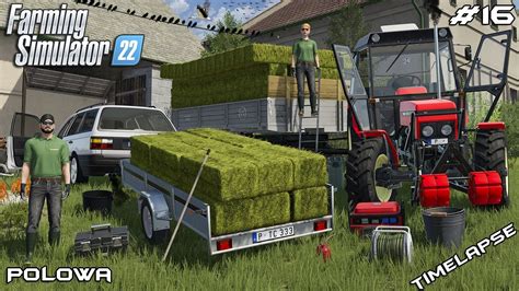 Collecting Small Squer Hay Bales With Passat And Zetor Polowa Farming Simulator 22 Episode