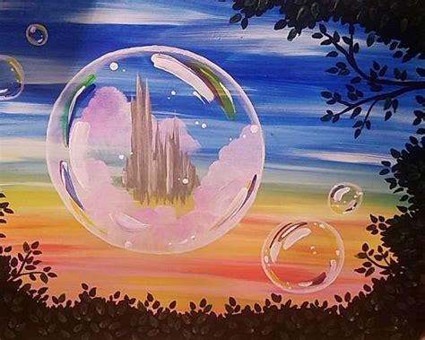 A Castle in the Clouds - Pinot's Palette Painting