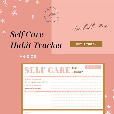 Monthly Self Care Habit Tracker For Personal Life Printable Etsy