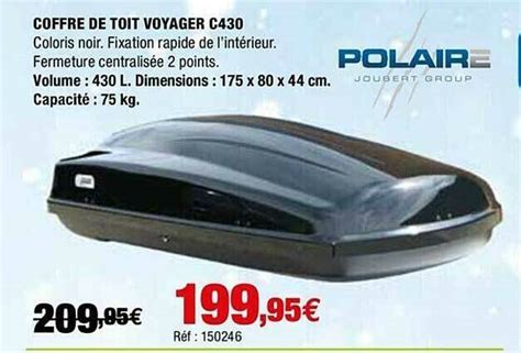 Promo Coffre De Toit Voyager C Polaire Chez Autobacs