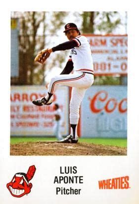 1984 Wheaties Cleveland Indians NNO Luis Aponte Trading Card