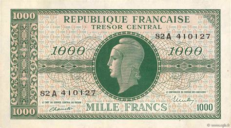 Francs Marianne France Vf B Billets