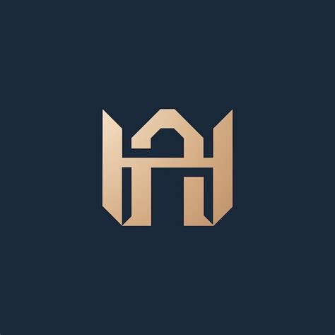 Premium Vector Initial Based Clean And Minimal Letter Ha Ah H Vector