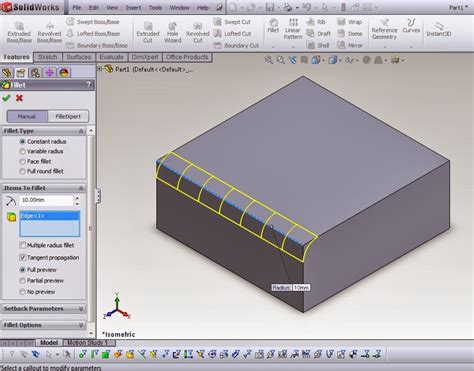 Cad For Dummies Solidworks Fillet And Chamfer