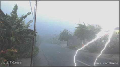 Heavy Rain Accompanied By Wind And Lightning Occurred For Hour In The