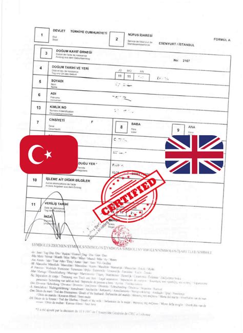 Turkish Birth Certificate Translation En Transcribe Lingo