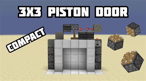 Minecraft 3x3 Piston Door Schematic 3x3 Piston Door Schemati