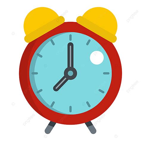 Cute Alarm Clock Clipart Vector, Red Alarm Clock Icon Isolated, Clock ...