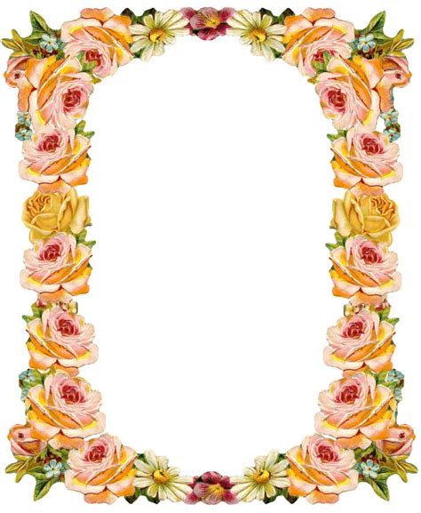 Simple Flower Frame - ClipArt Best