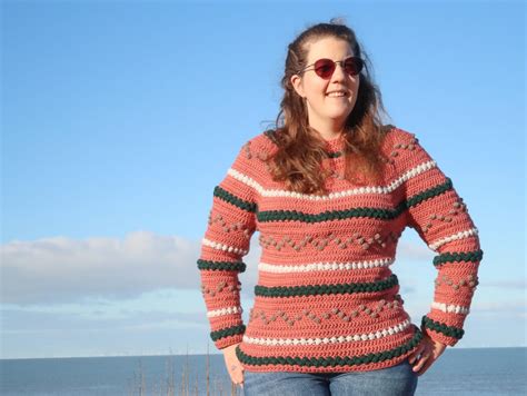 Free Top Down Crochet Sweater Pattern Beads And Bobbles Sweater