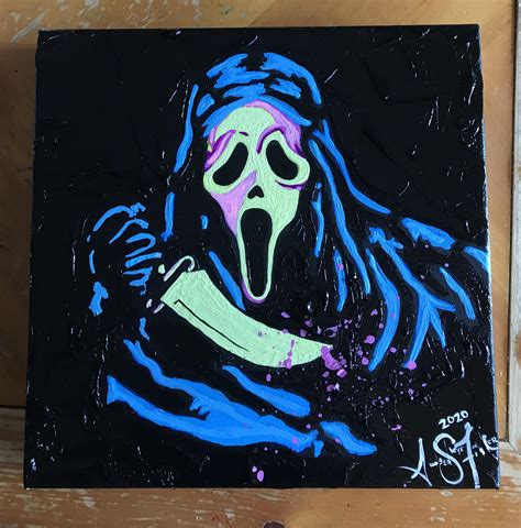 Ghostface Painting I Did 12x12 Acrylic Whats Your Favorite Scary