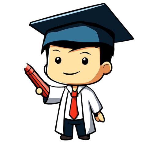 Premium Vector Tassel Turn Cute Graduation Cartoon Vector